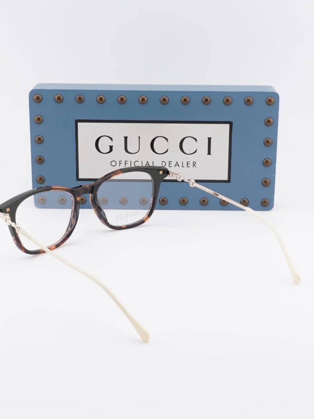 Gucci GG0919O 003 Square Eyeglasses - Havana/Gold 50mm